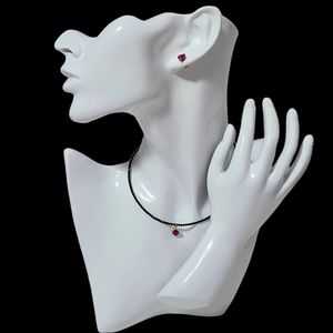 RUBY Earrings & Pendant in 18k Gold Settings